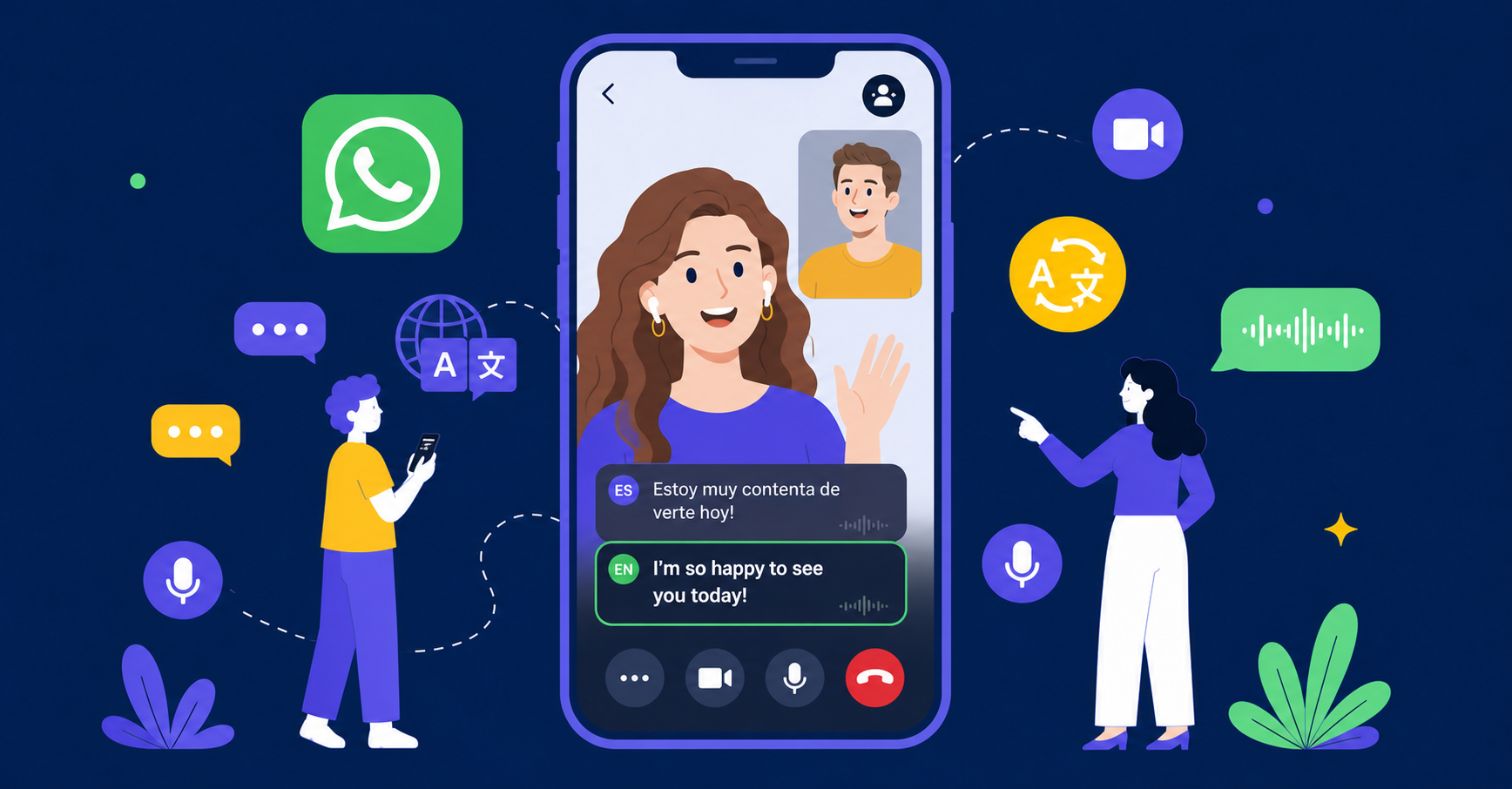 WhatsApp Video Call Translation App